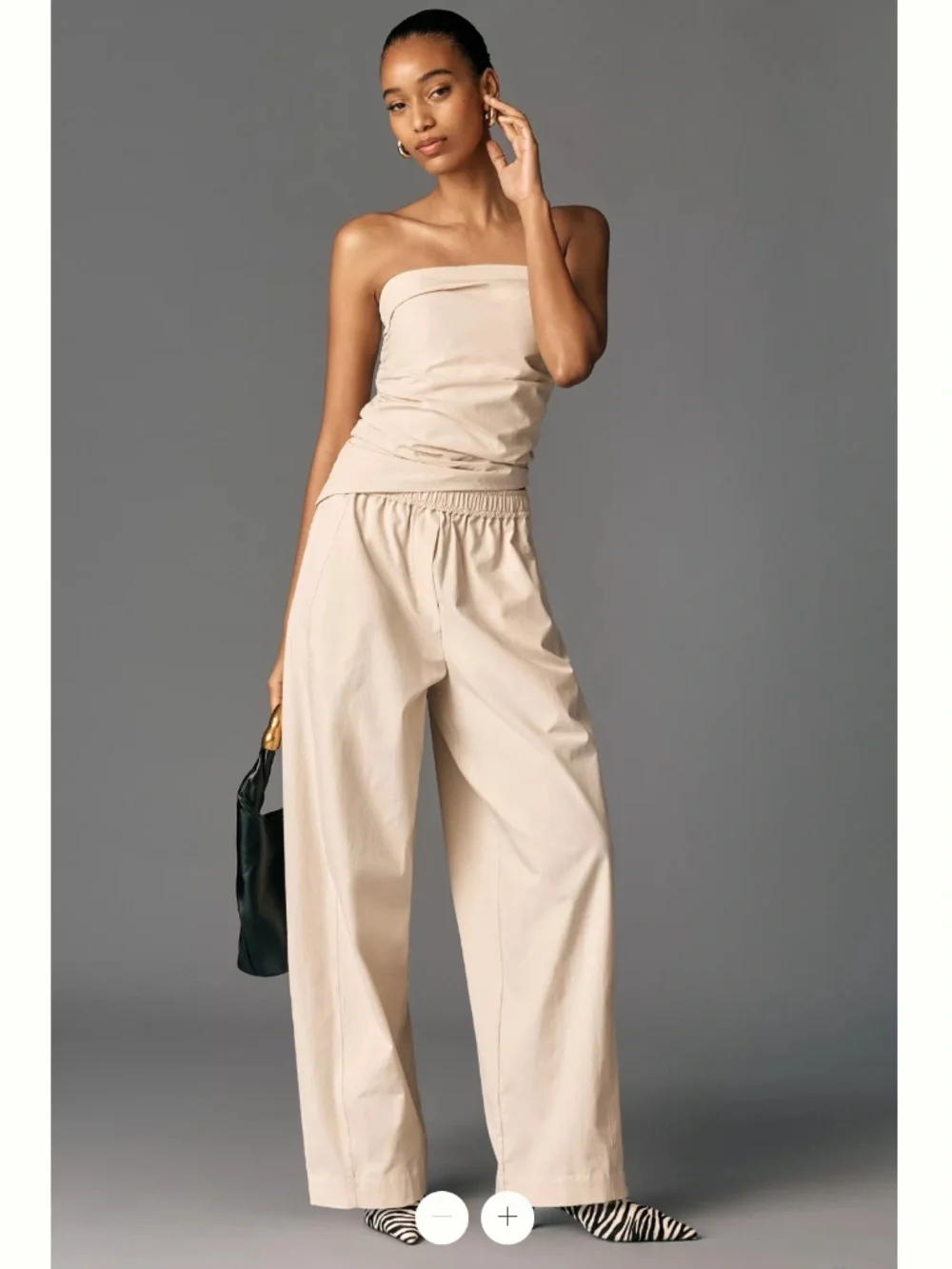 Anthropologie Maeve Sporty Poplin Pull-On Trousers - Picture 1 of 4
